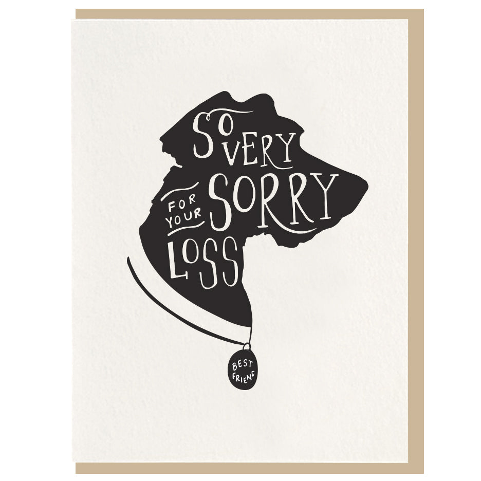 Card, Dog Card | Sorry for your loss, Dahlia Press  - Common People Shop
