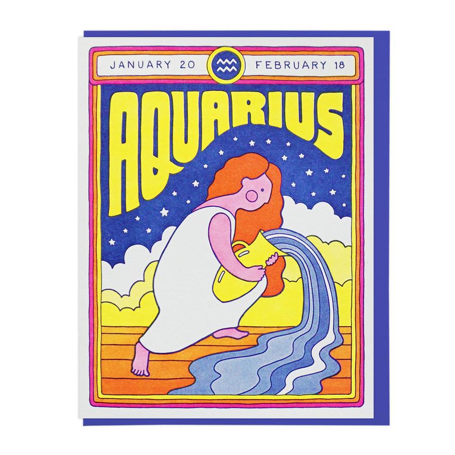Birthday Card | Aquarius