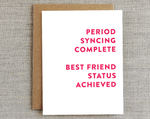 Card, Friendship Card | Period Syncing, Rhubarb Paper Co.  - Common People Shop