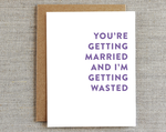 Card, Wedding | Married + Wasted, Rhubarb Paper Co.  - Common People Shop